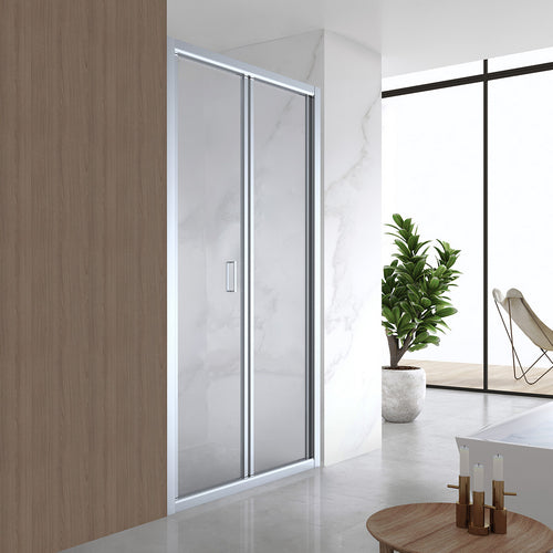 Essential Porta Doccia a Libro cm 66-70 Cristallo Trasparente 6 mm