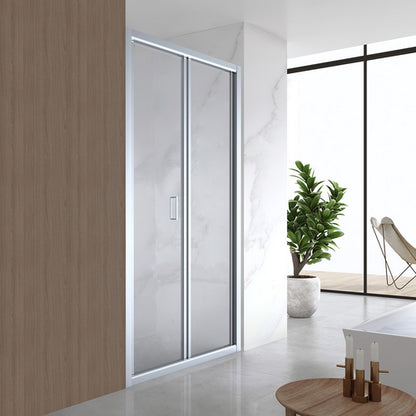 Essential Porta Doccia a Libro cm 86-90 Cristallo Trasparente 6 mm