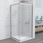 Box Doccia Angolare Wonder 80×80 cm Cristallo Trasparente con Profili Bianchi