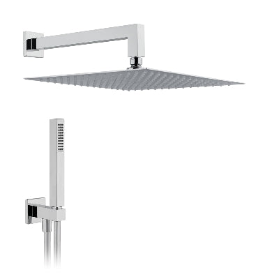 Kit Soffione Doccia Quadro L.250x250- Braccio L.350mm