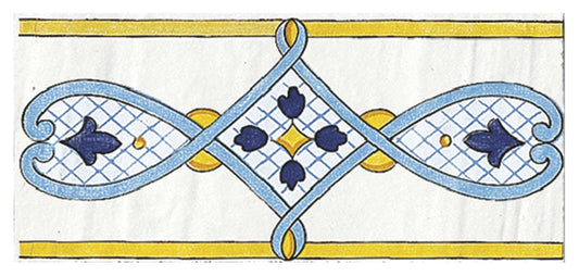 Cotto Mediterraneo Listello Seiano Blu 10X22 Savoia Italia