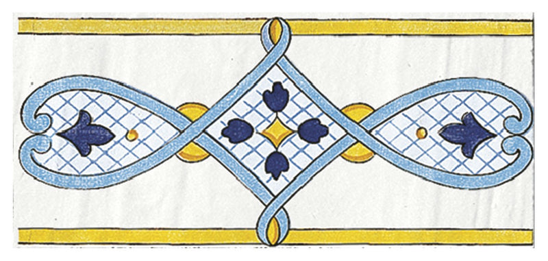 Cotto Mediterraneo Listello Seiano Blu 10X22 Savoia Italia