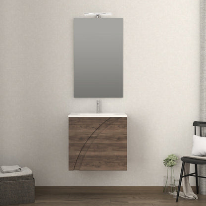 MOBILE BAGNO COMPLETO KANSAS NOCE L. 60 CM BADEN HAUS