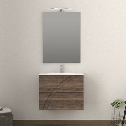 MOBILE BAGNO COMPLETO KANSAS NOCE L. 80 CM BADEN HAUS