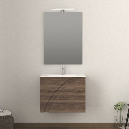 MOBILE BAGNO COMPLETO KANSAS NOCE L. 80 CM BADEN HAUS