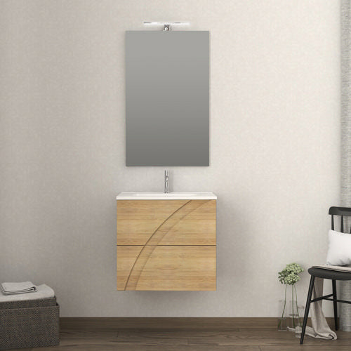 MOBILE BAGNO COMPLETO KANSAS ROVERE TABACCO L. 60 CM BADEN HAUS