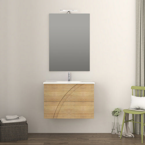 MOBILE BAGNO COMPLETO KANSAS ROVERE TABACCO L. 80 CM BADEN HAUS