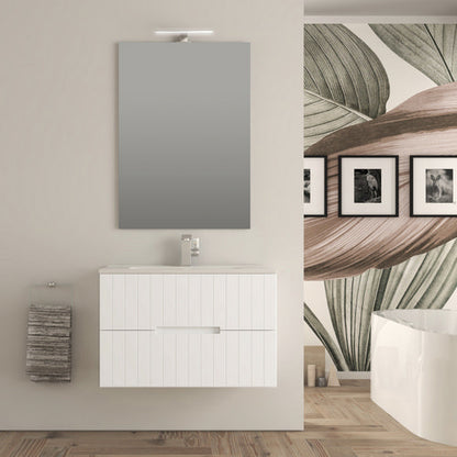 MOBILE BAGNO COMPLETO VANIA BIANCO OPACO L. 74 CM BADEN HAUS