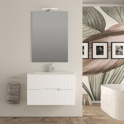 MOBILE BAGNO COMPLETO VANIA BIANCO OPACO L. 74 CM BADEN HAUS