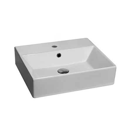Lavabo da Appoggio LA64 Linpha 50×42 cm in Ceramica Bianco Lucido