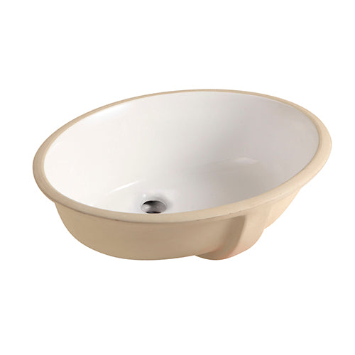 Lavabo Sottopiano 49,5 × 41,5 cm in Ceramica Bianco Lucido LINPHA