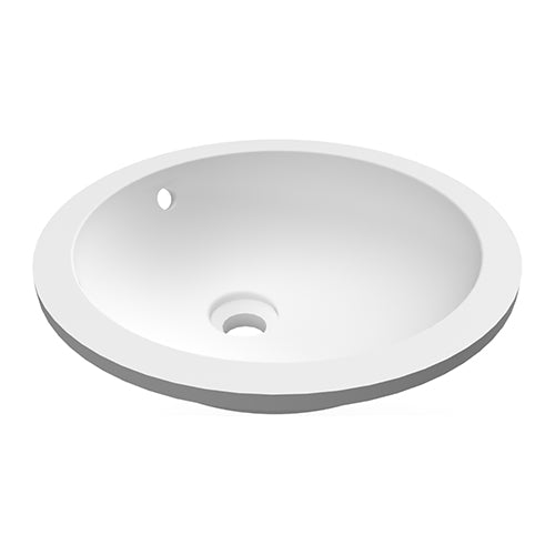 Lavabo sottopiano tondo 41x41 bianco Rak Variant