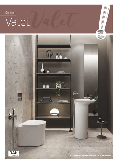 Lavabo sospeso da 92 cm ripiano a dx bianco alpino  Rak Valet