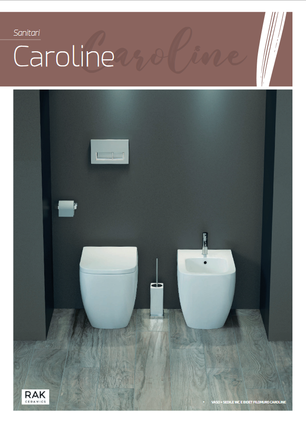 Bidet filo muro erogazione rubinetto Caroline Rak