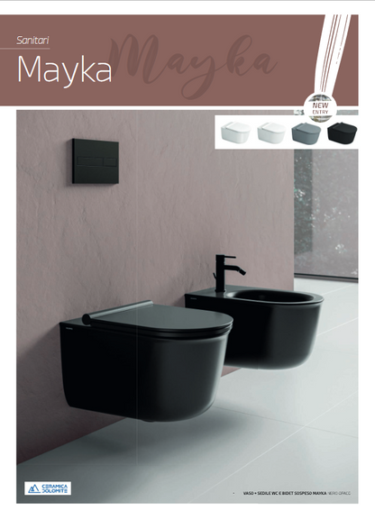 Sedile WC in termoindurente soft close grigio cemento Dolomite Mayka