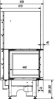 FALO' 85 LATERALE SX KW14 MONOBLOCCO A LEGNA MARSICAMIN