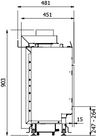 CAMINO GAS 100 FRONTALE GPL G 31 KW 10,8 MARSICAMIN