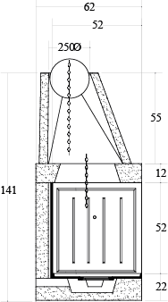 CAMINETTO PREFABBRICATO A LEGNA QR 100 TGH MARSICAMIN