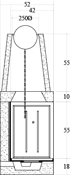 CAMINETTO PREFABBRICATO A LEGNA DS 90 TGH MARSICAMIN