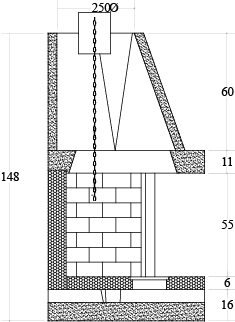 CAMINETTO PREFABBRICATO A LEGNA ROT 100 REF MARSICAMIN