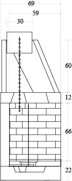 CAMINETTO PREFABBRICATO A LEGNA M 120 REF MARSICAMIN