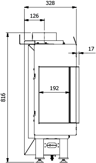 CAMINO GAS 70 LATERALE SX METANO G 20 KW 8 MARSICAMIN