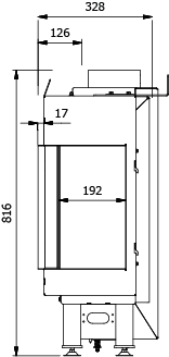 CAMINO GAS 70 LATERALE DX METANO G 20 KW 8 MARSICAMIN