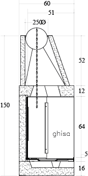CAMINETTO PREFABBRICATO A LEGNA M 110 TGH MARSICAMIN