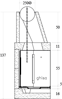 CAMINETTO PREFABBRICATO A LEGNA M 100 TGH JOLLY SX MARSICAMIN