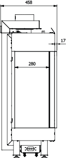 CAMINO GAS 80 VERTICAL LATERALE SX GPL G 31 KW 9,4 MARSICAMIN