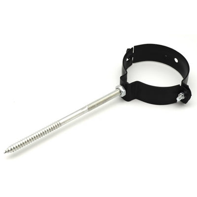 COLLARE PER FISSAGGIO DI TUBI FUMO VERNICIATO NERO DM 150