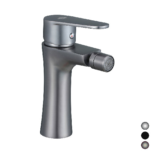 Lizzy Monocomando Bidet Nichel Nero Spazzolato