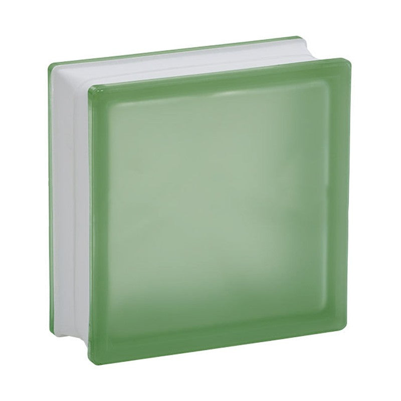 VETROMATTONE SATINATO VERDE MM. 190X190X80