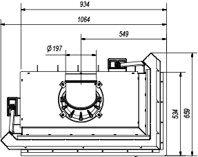 FALO' 85 LATERALE DX KW14 MONOBLOCCO A LEGNA MARSICAMIN