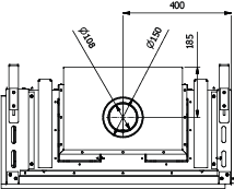 CAMINO GAS 80 VERTICAL LATERALE DX GPL G 31 KW 9,4 MARSICAMIN