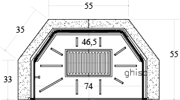 CAMINETTO PREFABBRICATO A LEGNA M 100 TGH MARSICAMIN