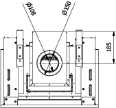 CAMINO GAS 50 VERTICAL TRIFACCIALE METANO G 20 KW 8 MARSICAMIN