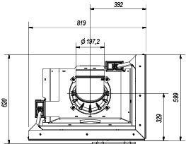 VISTA 70 LATERALE DX KW12 MONOBLOCCO A LEGNA MARSICAMIN