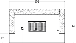 CAMINETTO PREFABBRICATO A LEGNA QR 100 REF SEMIAPERTO 2 LATI MARSICAMIN