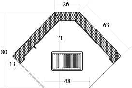 CAMINETTO PREFABBRICATO A LEGNA ROT 100 REF MARSICAMIN
