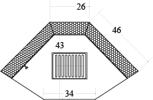 CAMINETTO PREFABBRICATO A LEGNA ROT 80 REF MARSICAMIN