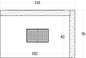 CAMINETTO PREFABBRICATO A LEGNA DS 110 REF MARSICAMIN