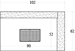 CAMINETTO PREFABBRICATO A LEGNA DS 100 REF MARSICAMIN