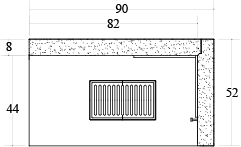 CAMINETTO PREFABBRICATO A LEGNA DS 90 REF MARSICAMIN