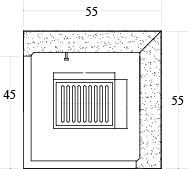 CAMINETTO PREFABBRICATO A LEGNA DS 55 REF MARSICAMIN