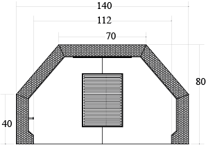CAMINETTO PREFABBRICATO A LEGNA M 140 REF MARSICAMIN