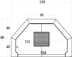 CAMINETTO PREFABBRICATO A LEGNA M 130 REF MARSICAMIN