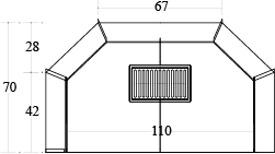 CAMINETTO PREFABBRICATO A LEGNA M 120 REF MARSICAMIN