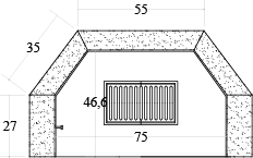 CAMINETTO PREFABBRICATO A LEGNA M 100 REF MARSICAMIN