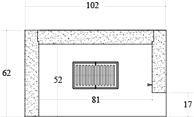 CAMINETTO PREFABBRICATO A LEGNA QR 100 REF SEMIAPERTO A SX MARSICAMIN